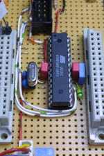 ATmega8 on perfboard