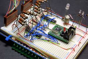 Solderless Breadboard for POV Light Wand